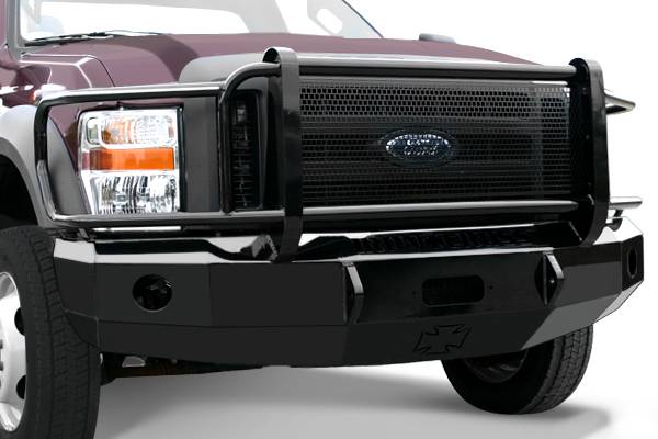 Bumpers - Iron Cross Front Bumper with Full Grille Guard