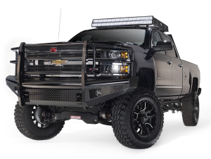 Truck Bumpers - Fab Fours Black Steel - Chevy Silverado 2500HD/3500 2015-2019
