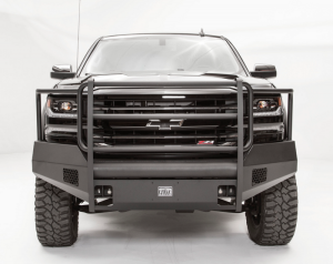 Truck Bumpers - Fab Fours Black Steel Elite - Chevy Silverado 1500 2016-2018