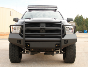Truck Bumpers - Fab Fours Black Steel Elite - Dodge RAM 1500 2013-2018