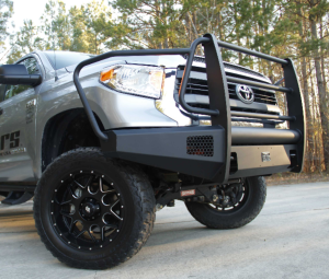 Truck Bumpers - Fab Fours Black Steel Elite - Toyota Tundra 2007-2013