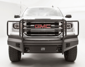 Truck Bumpers - Fab Fours Black Steel Elite - GMC Sierra 1500 2016-2018