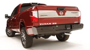 Fab Fours Black Steel Elite - Rear Bumpers - Nissan Titan XD