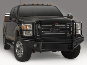 Truck Bumpers - Fab Fours Black Steel - Ford Super Duty 2011-2016
