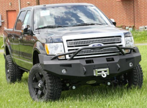 Fab Fours Premium - Front Winch Bumper with Pre-Runner Bar - Ford
