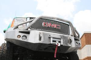 Fab Fours Premium - Front Winch Bumper with Pre-Runner Bar - GMC