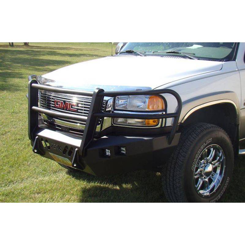 Throttle Down Kustoms BGRIL0102GM Front Bumper with Grille Guard for GMC Sierra 1500/2500/3500 2001 Gmc Sierra 2500hd Aftermarket Front Bumper