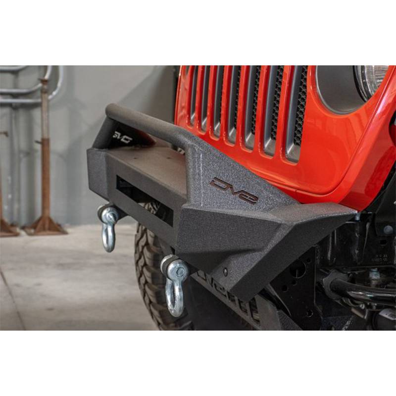 DV8 Offroad FBJL-01 Stubby Winch Front Bumper with Bull Bar for Jeep