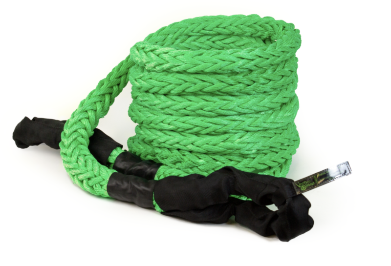 VooDoo Offroad 1300034A 1-1/4 x 30' Truck/Jeep Kinetic Recovery Rope Green  with High Quality Rope Bag