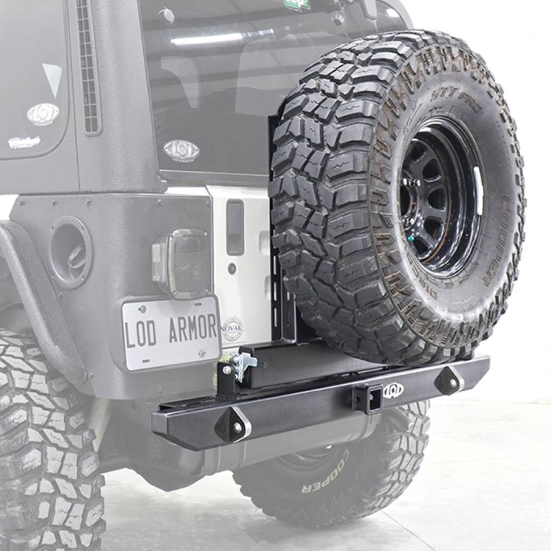 LOD Offroad JBC9620 Destroyer Expedition Series Rear Bumper with Tire  Carrier for Jeep Wrangler TJ/LJ/YJ 1987-2006 - Bare Steel| Bumper Superstore