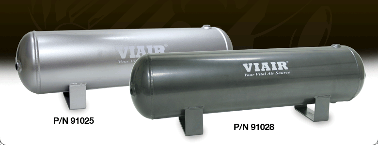 Six 1/4" NPT Ports Viair 91028 2.5 Gallon Air Compressor Tank 200 PSI Rated
