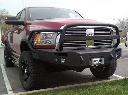 Front Winch Bumper with Full Grille Guard - Dodge