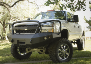 Fab Fours Front Bumper with Full Grille Guard - Chevy