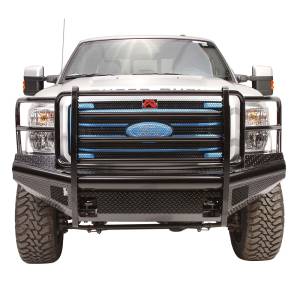 Fab Fours FS11-S2560-1 Black Steel Front Bumper with Full Grille