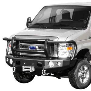 Trail Ready 13100P Winch Front Bumper with Prerunner Guard Ford E150 ...