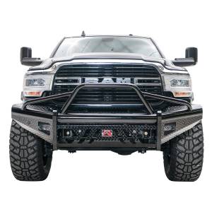 Fab Fours DR19-S4462-1 Black Steel Front Bumper with Pre-Runner Guard ...