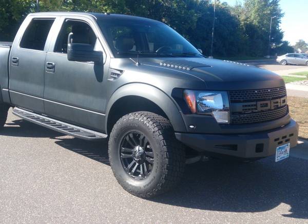 Gray Ford Raptor with an ICI Front Base Bumper