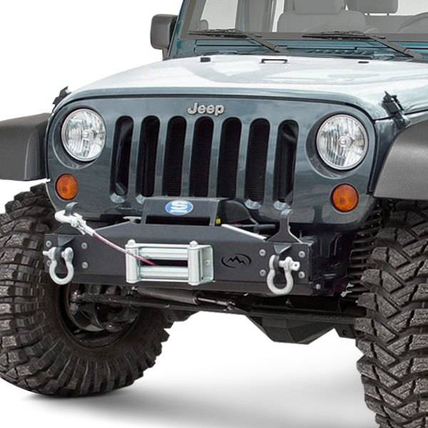 Expedition One - Expedition One JKFB_DX DX Winch Front Bumper for Jeep Wrangler JK 2007-2018 - Bare Steel