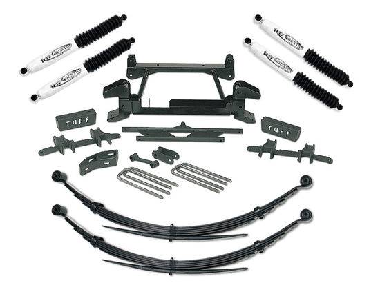 Tuff Country - 1988-1997 Chevy Truck K2500/3500 4x4 (8 Lug) - 4" Lift Kit with Rear Leaf Springs by (fits models with cast lower control arms only) Tuff Country - 14822K