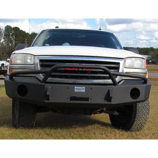 Hammerhead Bumpers - Hammerhead 600-56-0093 X-Series Winch Front Bumper with Pre-Runner Guard and Round Light Holes for GMC Sierra 1500 2003-2006
