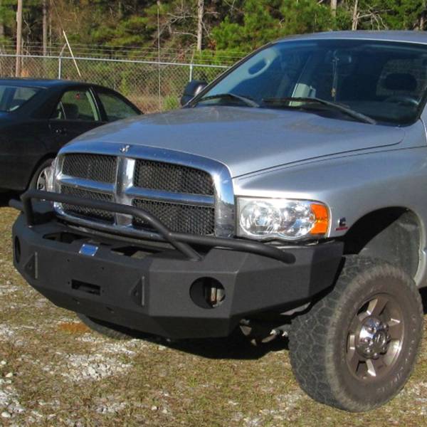 Hammerhead Bumpers - Hammerhead 600-56-0119 Winch Front Bumper with Pre-Runner Guard and Square Light Holes for Dodge Ram 2500/3500/4500/5500 2003-2005