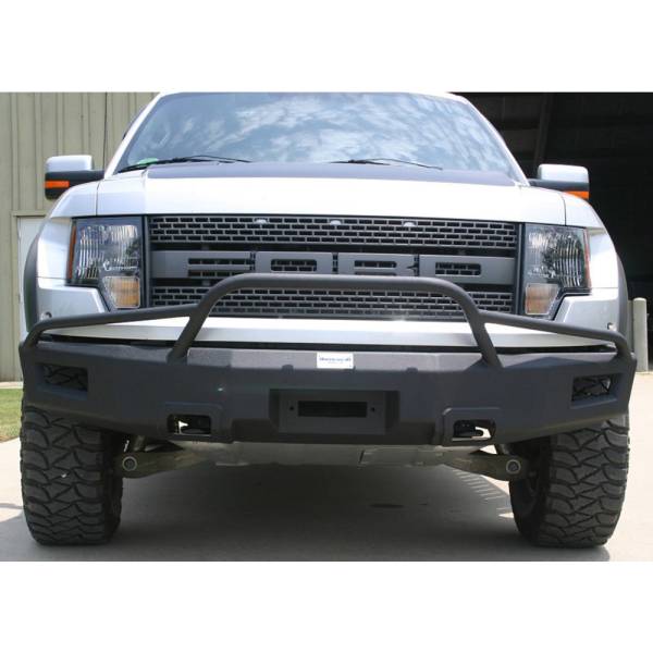 Hammerhead Bumpers - Hammerhead 600-56-0128 Winch Front Bumper with Pre-Runner Guard and Square Light Holes for Ford Raptor 2010-2014