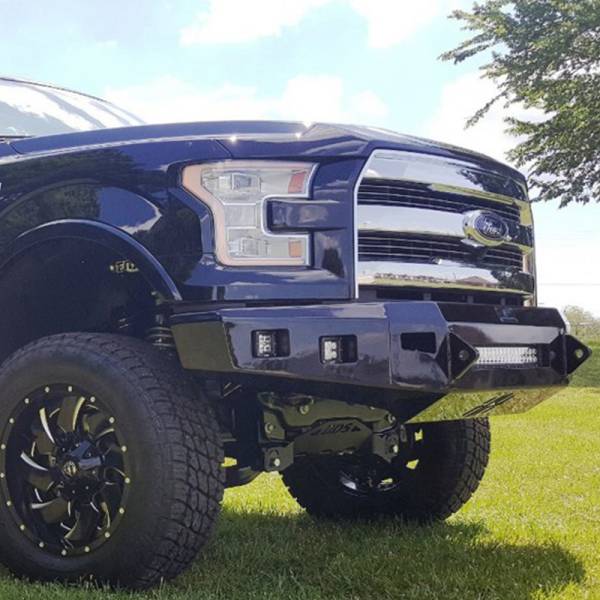 Hammerhead Bumpers - Hammerhead 600-56-0381 Low Profile Front Bumper with Square Light Holes for Ford F150 2015-2017