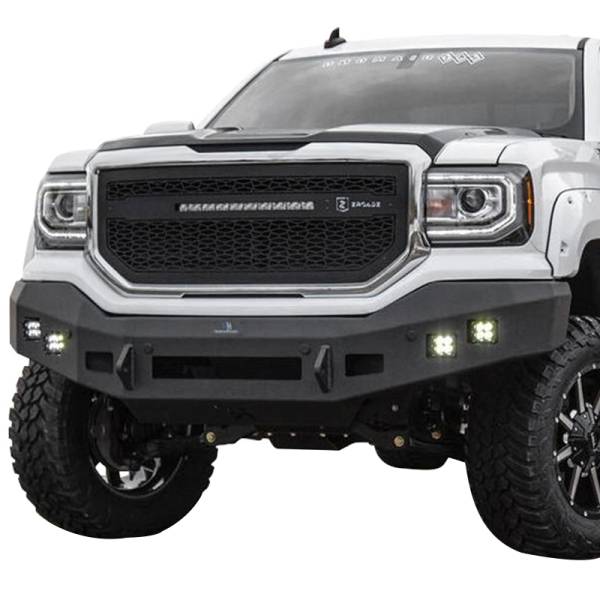 Hammerhead Bumpers - Hammerhead 600-56-0416 Low Profile Front Bumper with Square Light Holes for GMC Sierra 2500HD/3500 2015-2019