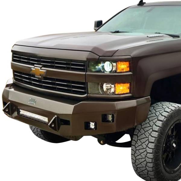 Hammerhead Bumpers - Hammerhead 600-56-0415 Low Profile Front Bumper with Square Light Holes for Chevy Silverado 2500HD/3500 2015-2019
