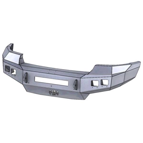 Hammerhead Bumpers - Hammerhead 600-56-0558 Low Profile Front Bumper with Square Light Holes for GMC Sierra 2500HD/3500 2011-2014