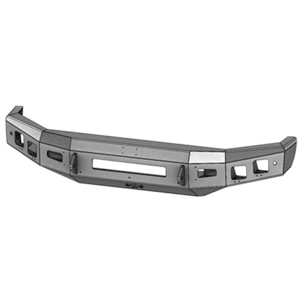 Hammerhead Bumpers - Hammerhead 600-56-0565 Low Profile Front Bumper with Square Light Holes for Toyota Tundra 2014-2021