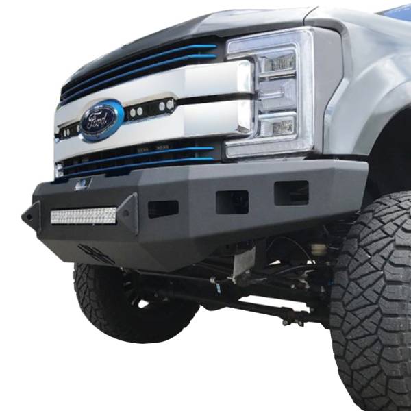 Hammerhead Bumpers - Hammerhead 600-56-0670 Low Profile Front Bumper with Square Light Holes for Ford F250/F350/F450/F550 2017-2022