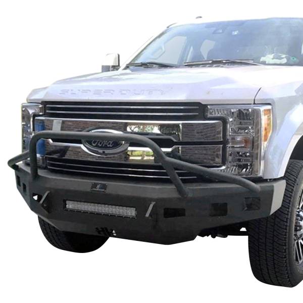 Hammerhead Bumpers - Hammerhead 600-56-0671 Low Profile Front Bumper with Pre-Runner Guard and Square Light Holes for Ford F250/F350/F450/F550 2017-2022