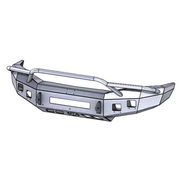 Hammerhead Bumpers - Hammerhead 600-56-0821 Low Profile Front Bumper with Pre-Runner Guard and Square Light Holes for Dodge Ram 2500/3500/4500/5500 2006-2009