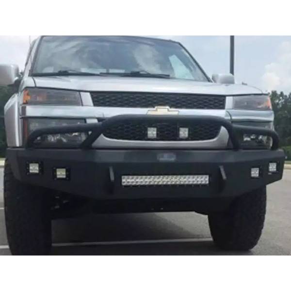 Hammerhead Bumpers - Hammerhead 600-56-0678 Low Profile Fleet Front Bumper with Pre-Runner Guard and Square Light Holes for Chevy Colorado 2003-2012
