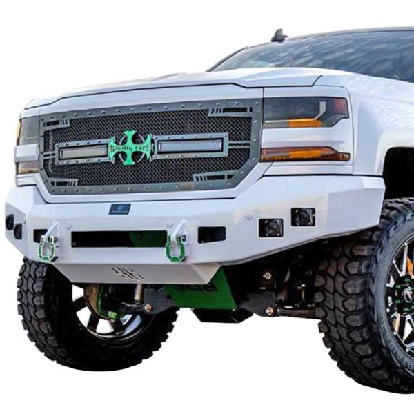 Hammerhead Bumpers - Hammerhead 600-56-0844 Low Profile Front Bumper with Square Light Holes for Chevy Silverado 1500 2019-2022