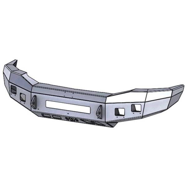 Hammerhead Bumpers - Hammerhead 600-56-0820 Low Profile Front Bumper with Square Light Holes for Dodge Ram 2500/3500/4500/5500 2006-2009