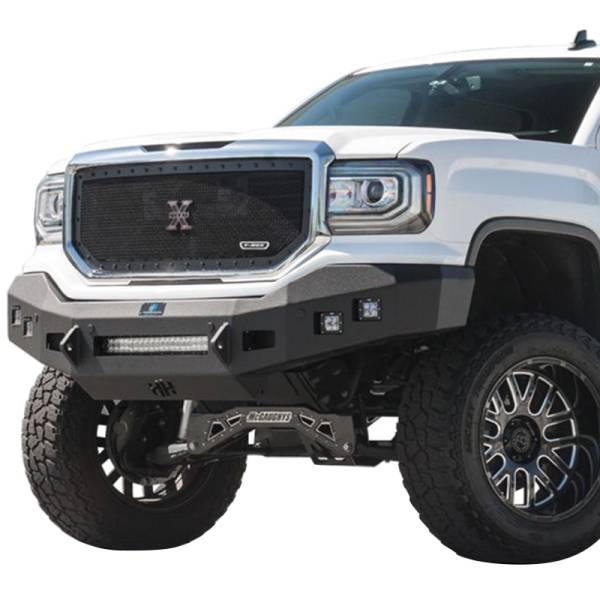 Hammerhead Bumpers - Hammerhead 600-56-0715 Low Profile Front Bumper with Square Light Holes for GMC Sierra 1500 2016-2018