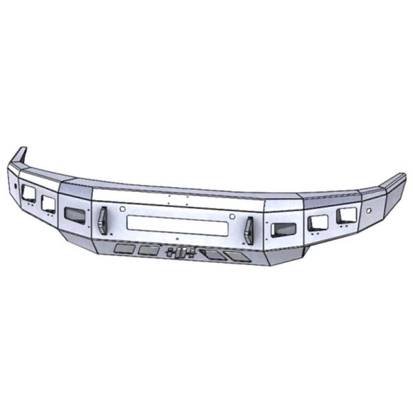 Hammerhead Bumpers - Hammerhead 600-56-0834 Low Profile Front Bumper with Square Light Holes for Nissan Titan XD 2016-2021