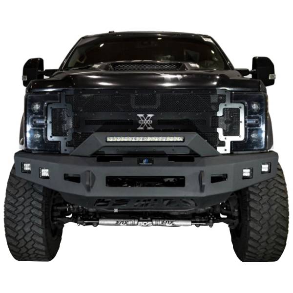 Hammerhead Bumpers - Hammerhead 600-56-0730 Low Profile Front Bumper with Formed Guard and Square Light Holes for Ford F250/F350/F450/F550 2017-2020