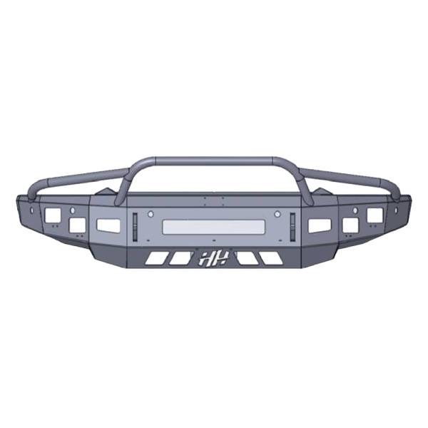 Hammerhead Bumpers - Hammerhead 600-56-0851 Low Profile Front Bumper with Pre-Runner Guard and Square Light Holes for Dodge Ram 1500 2019-2020