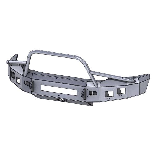 Hammerhead Bumpers - Hammerhead 600-56-0720 Low Profile Front Bumper with Pre-Runner Guard and Square Light Holes for Ford F150 2018-2020