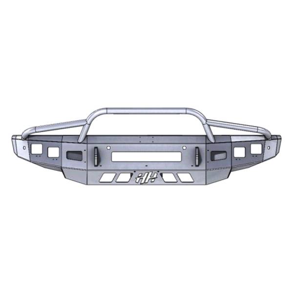 Hammerhead Bumpers - Hammerhead 600-56-0890 Low Profile Front Bumper with Pre-Runner Guard and Square Light Holes for Nissan Titan 2016-2021