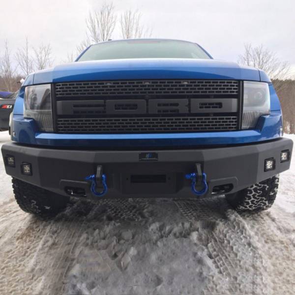 Hammerhead Bumpers - Hammerhead 600-56-0090 X-Series Winch Front Bumper with Square Light Holes for Ford Raptor 2010-2014
