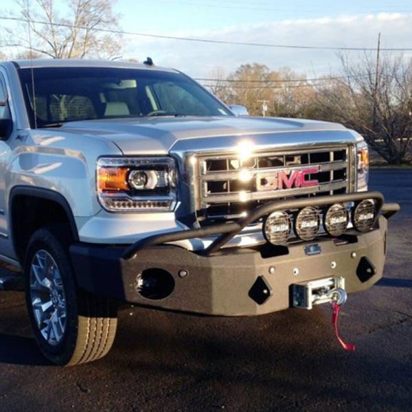 Hammerhead Bumpers - Hammerhead 600-56-0218 Winch Front Bumper with Pre-Runner Guard and Sensor Holes for GMC Sierra 1500 2014-2015