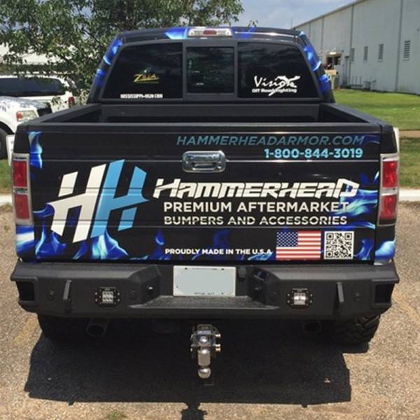 Hammerhead Bumpers - Hammerhead 600-56-0477 Flush Mount Rear Bumper with Sensor Holes for Ford F150 EcoBoost/Raptor 2006-2014
