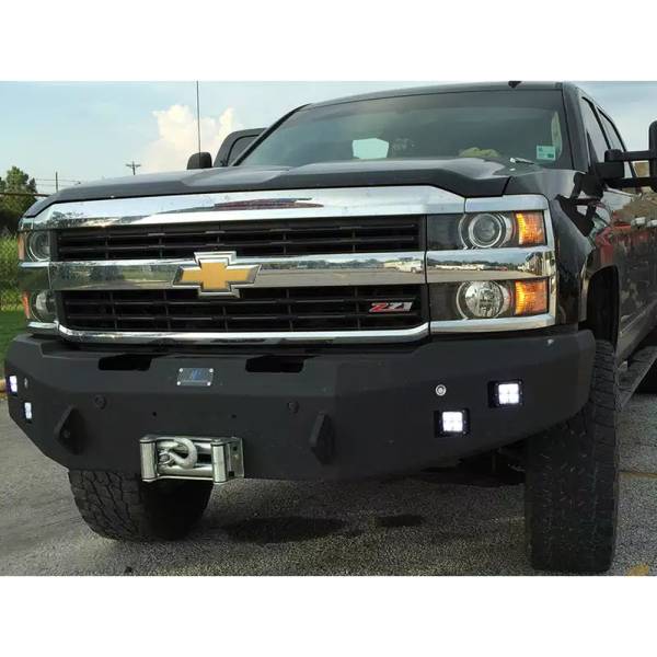 Hammerhead Bumpers - Hammerhead 600-56-0185T Winch Front Bumper with Square Light Holes for Chevy Tahoe/Suburban 1992-2000