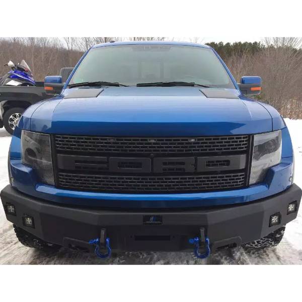 Hammerhead Bumpers - Hammerhead 600-56-0395 Winch Front Bumper with Square Light Holes for Ford F150 2009-2014
