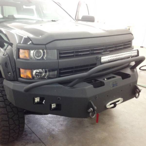 Hammerhead Bumpers - Hammerhead 600-56-0278 Winch Front Bumper with Pre-Runner Guard and Sensor Holes for Chevy Silverado 2500HD/3500 2015-2019