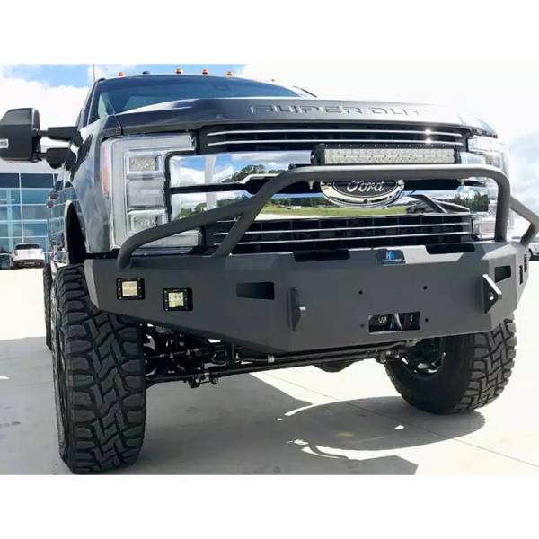 Hammerhead Bumpers - Hammerhead 600-56-0322 Winch Front Bumper with Pre-Runner Guard for Ford F150 Bronco/F250/F350/F450 1992-1998